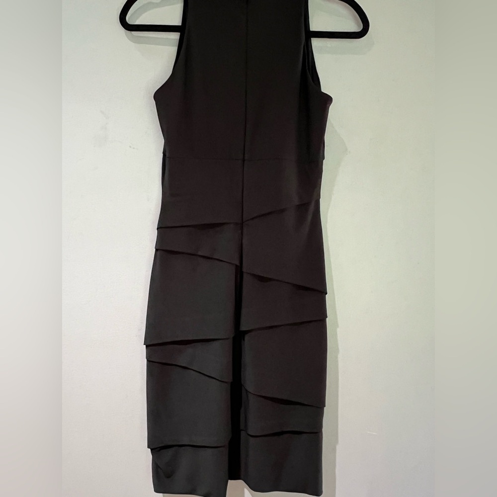 White House Black Market Mock Neck Black Instantly Slimming Dress Size 2 - Picture 3 of 10